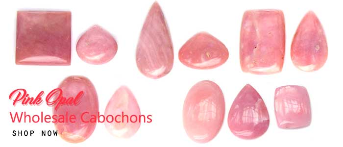 pink opal cabochons